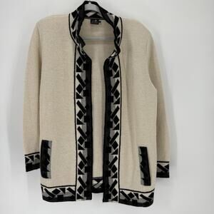 Womens Alpaca Open Front Cardigan Large MonRepos Sweater Boho Grandpacore